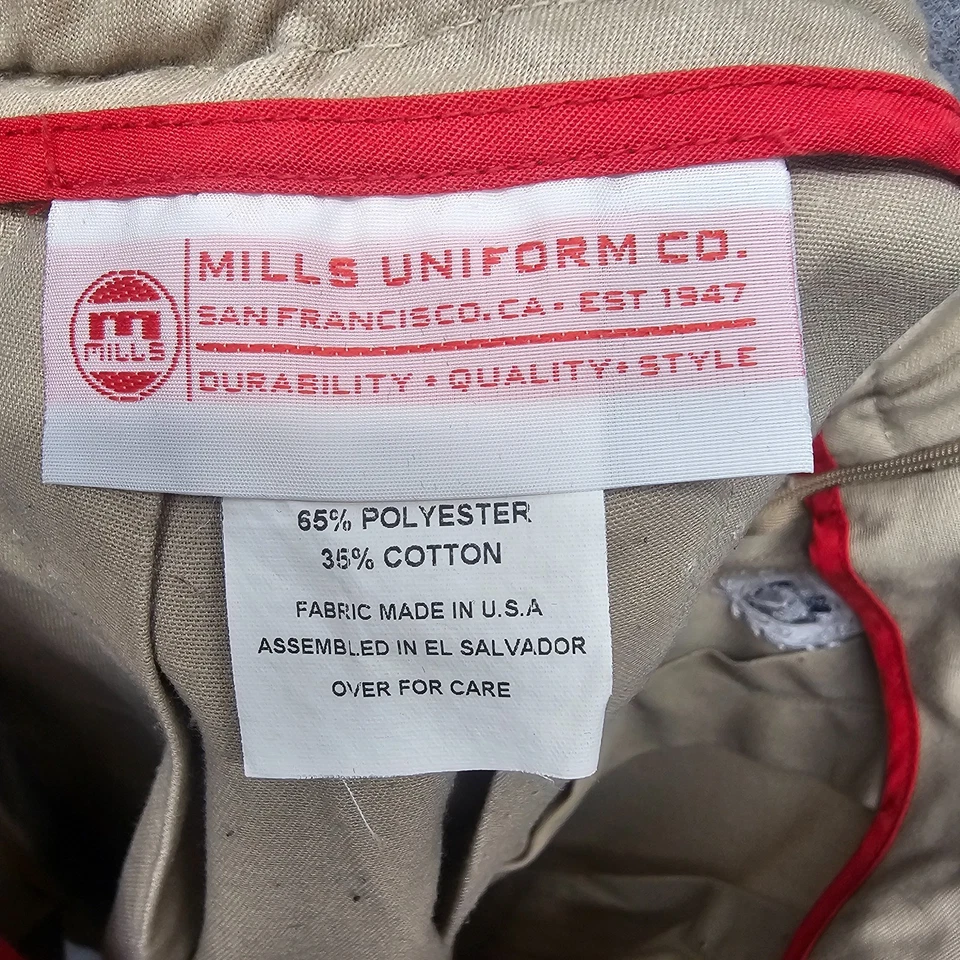 Mini uniforme plisado vintage Mills falda niñas 12 bronceado colegiala academia 26x15 Foto 3 de 4