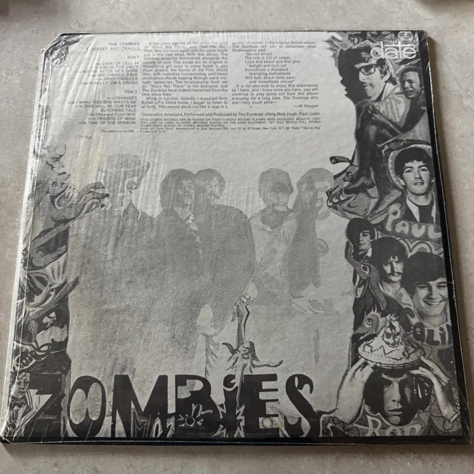 THE ZOMBIES Odessey & Oracle ,DATE, TES 4013 Second Cover  1969 MINT RECORD - Image 2 of 4