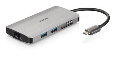D-Link DUB-M810 D-Link DUB-M810  8-in-1 USB-C Hub mit HDMI/USB-PD/GBE/SD-R. reta