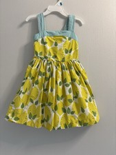 Mini Boden lemon 50's style dress Size 4-5Y Perfect for a lemonade stand 