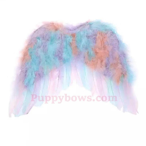 Halloween angel wings for dogs unicorn pastel dog costume feather 15lb - 55lb - Picture 1 of 2