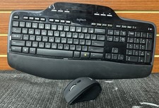Logitech K710 Wireless Keyboard Built-In LCD Status Dashboard with Mouse Black