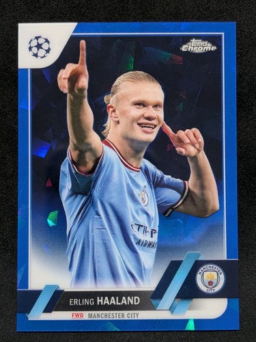 2022-23 Topps Chrome Sapphire UCL Erling Haaland Image Variation Sapphire SP