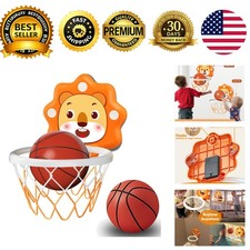 Toddler Basketball Hoop Indoor Mini Adjustable Height Portable Scoreboard Toy