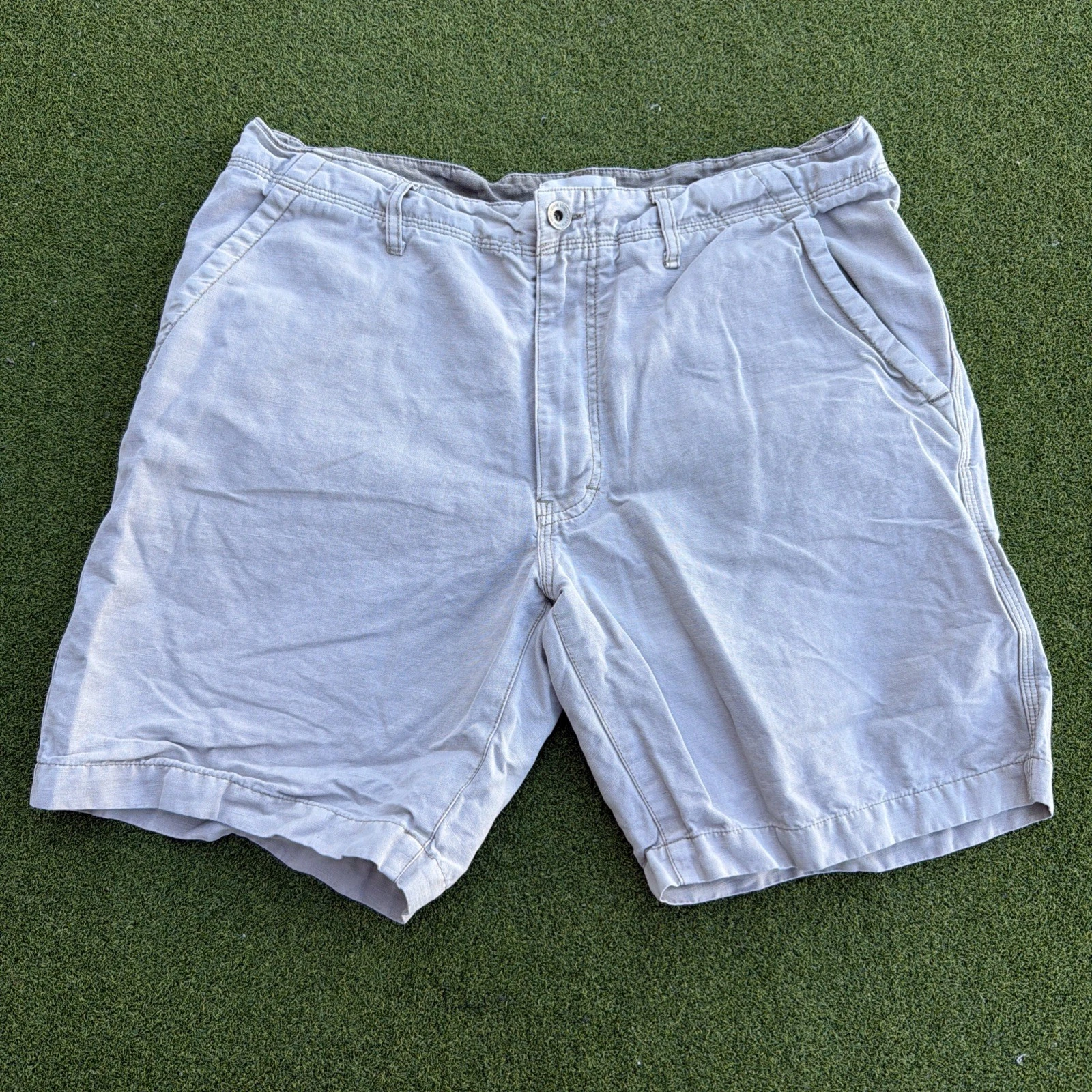 Taylor Stitch Mens Size 34 Beige Trail Slub Cotton Linen Shorts