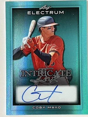 Coby Mayo RC Auto 18/20 RARE Intricate Baltimore Orioles ONLY 20 EXIST