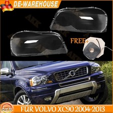 Für Volvo XC90 04-13 Paar Scheinwerferglas Linse Abdeckung Scheinwerfer+Kleber
