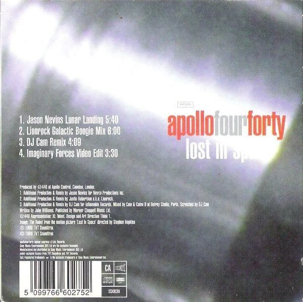 Apollo 440 Lost In Space CD UK Epic 1998 single in card sleeve SSX9CDX - Imagen 3 de 4