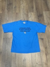 Vintage Carolina Panthers Shirt Large Logo Athletic 90s Embroidered Blue