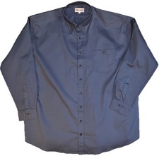 KAMRO Übergrößen Langarm-Herrenhemd Dunkelgrau mit Seidenglanz 3XL-14XL