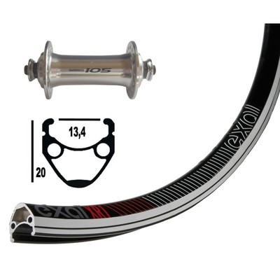 Ruota Anteriore Araya 700c 36 Fori Con Mozzo Flangia Alta 100 Mm, Per Bici Da Strada, Freno Su Cerchio