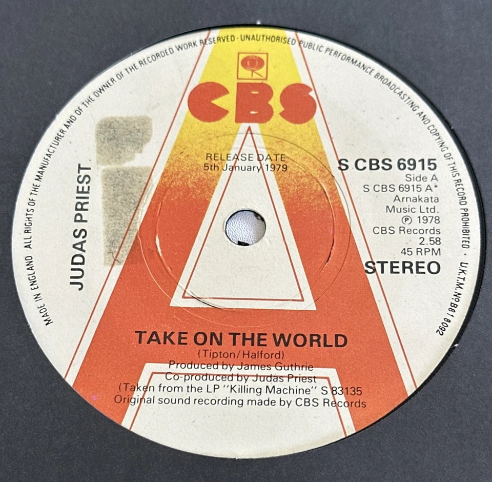 Judas Priest - Take On The World 1979 promo vinyl single EX / M Foto 3 de 4