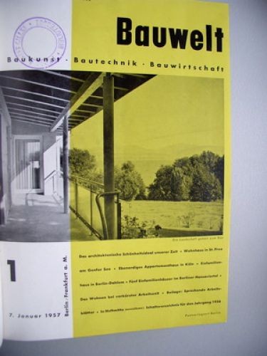 Bauwelt Hefte 1-26 Jg. 1957 Baukunst Bautechnik Bauwirtschaft Halbjahresband