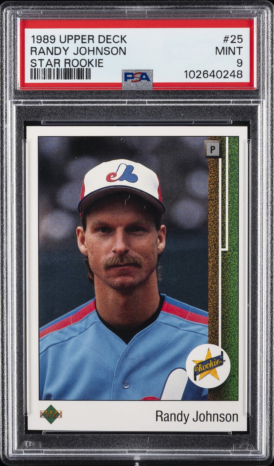 1989 UD STAR RC #25 RANDY JOHNSON ROOKIE RC PSA 9