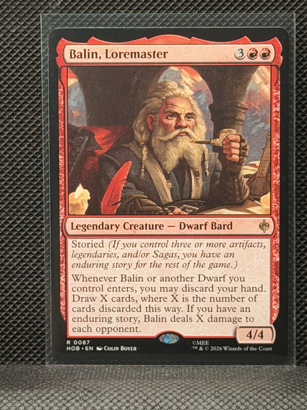 2026 Magic The Gathering The Hobbit - Balin, Loremaster #87 Rare