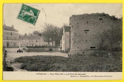 AK Frankreich 45 - PUISEAUX im Jahr 1908 TOUR RÉLY des 15. Jahrhunderts und PONT Saint JACQUES