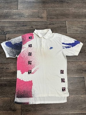 Rare Vintage Nike Challenge Court Polo shirt Agassi medium tennis