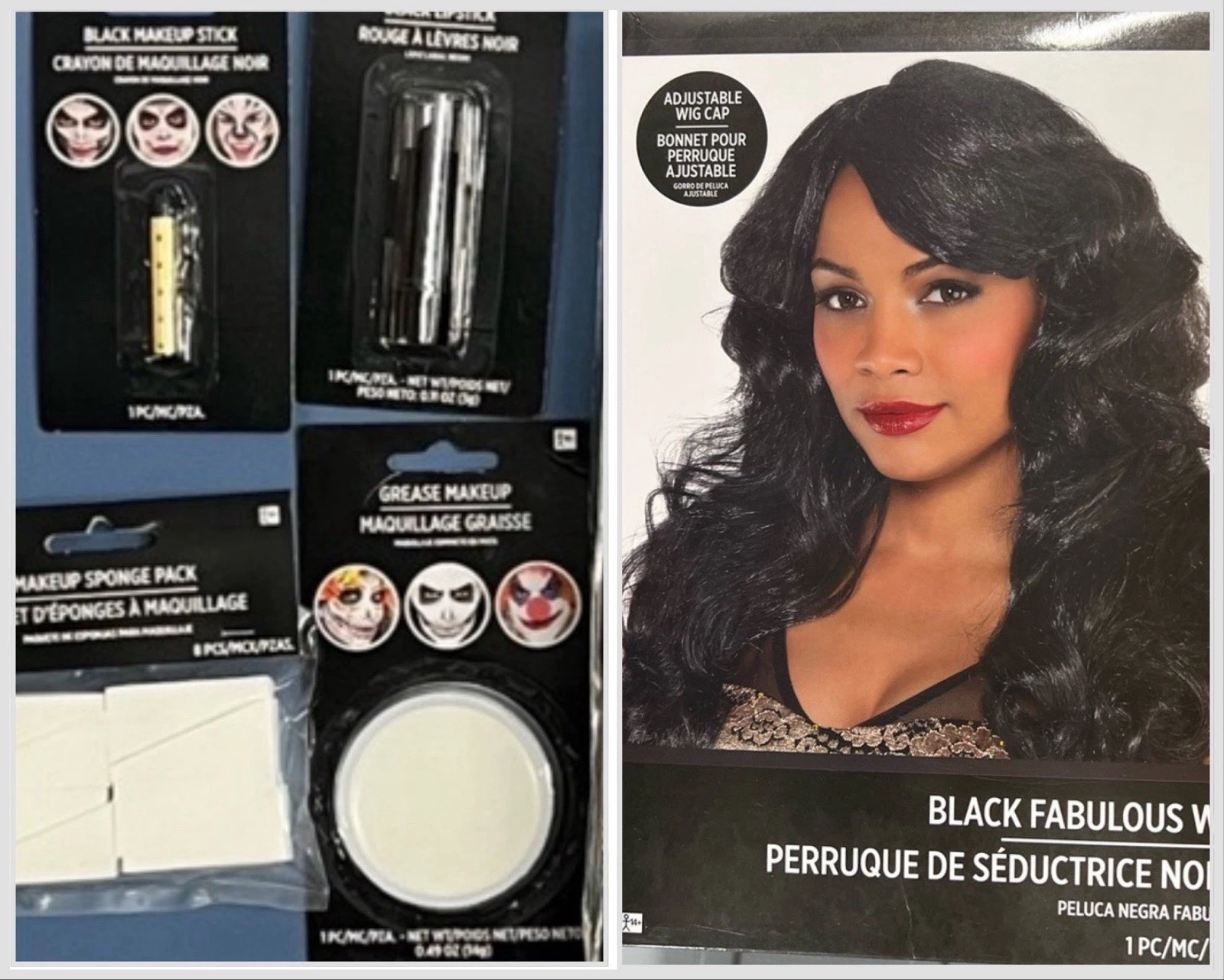 Goth Girl Wig And Make Up Kit