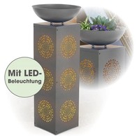 Led-DekosäUle „Mandala“ Mit Pflanzschale