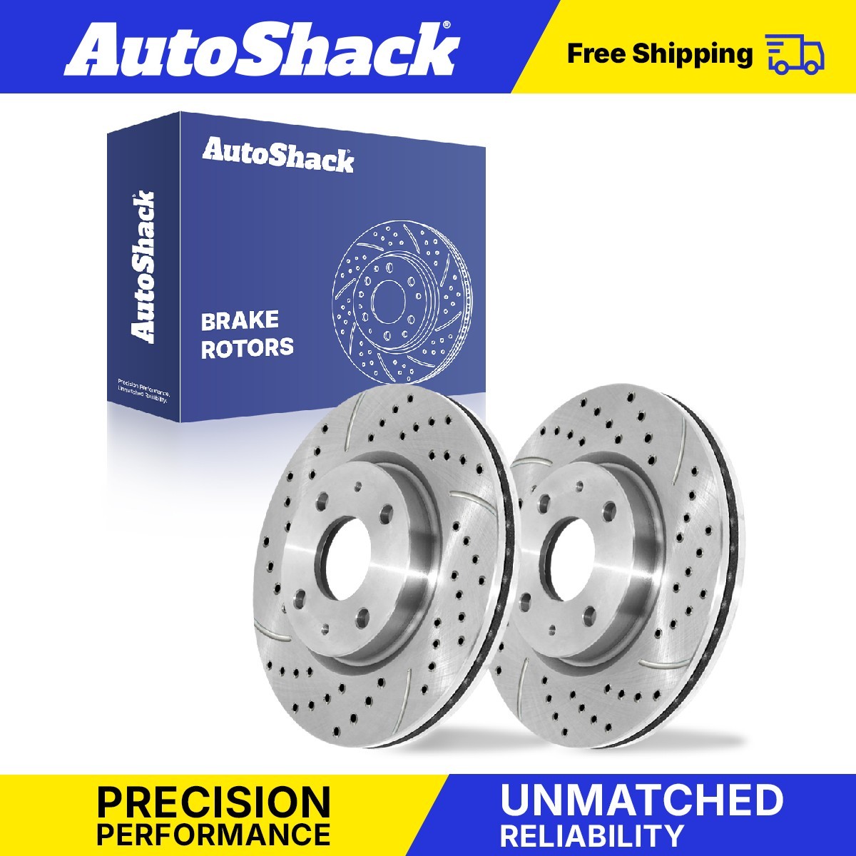 Front Drilled Slotted Brake Rotors for 2008-2011 Ford Focus