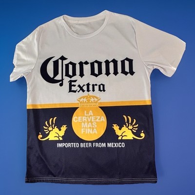 Corona Extra Shirt Medium Men Graphic Front Back Beer Drinking Lightweight