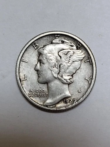 1929  Mercury Dime