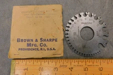 Brown & Sharpe No. 688 Wire Gauge / Gage American Standard Wire 0 - 36
