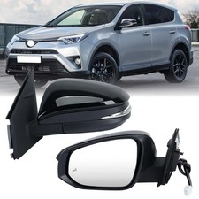 Left Driver Side Mirror Compatible with Toyota RAV4 2013-2018 Heated with Bli...