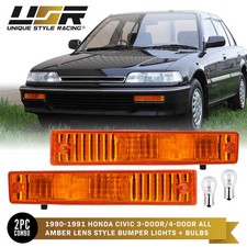 Depo Jdm Amber Bumper Lights For 1990-1991 Honda Civic 3d4d Si Lx Ex Dx Depo Jdm Amber Bumper Lights For 1990-1991 Honda Civic 3d4d Si Lx Ex Dx