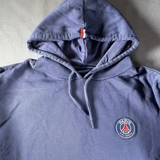 Paris Saint-Germain Hoodie Mens Large Navy Blue Soccer Football PSG 2022 Weeplay