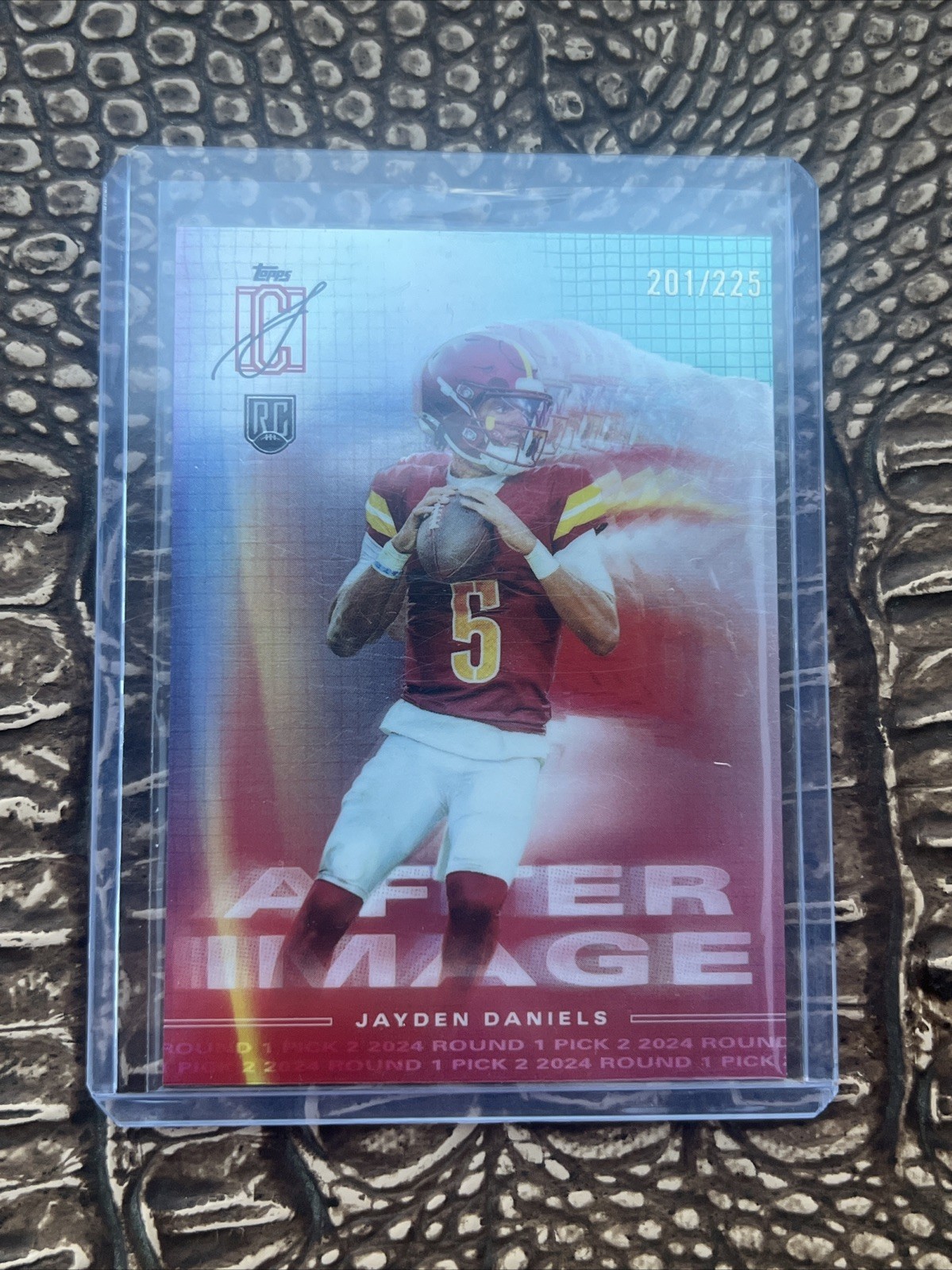 2024 Topps Signature Class Jayden Daniels After Image Aqua Refractor /225 RC