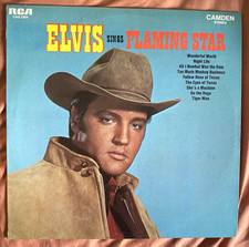 LP- ELVIS PRESLEY-ELVIS SINGS FLAMING STAR CAS-230R N-MINT VINY 