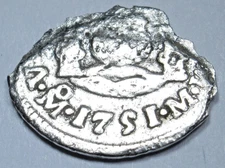 1751 El Cazador Shipwreck Spanish Silver 1/2 Reales Genuine 1700's Pirate Coin