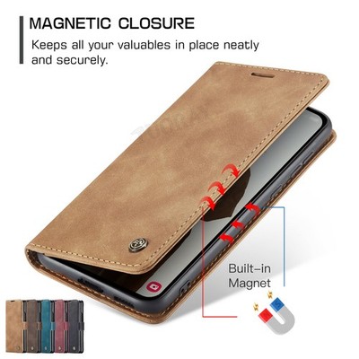 Leder Hülle Für Samsung Galaxy Z Fold 7 6 5 4 Magnet Wallet Handy Tasche Cover