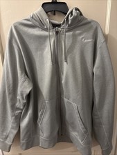 Nike Therma-FIT Heather Gray Full Zip Hoodie Sweatshirt NWOT
