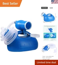 Convenient 68 OZ Male Urinal Bottle with 59" Adjustable Hose for Home or Travel