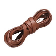 Flat Leather Cord, 3.3 Yard 8mm Leather String Strips for DIY Crafts Deep Brown