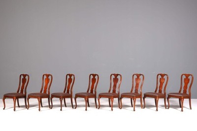 8x Edle Drexel Heritage Stühle Amerikanisch USA Chippendale Stil Stuhlset