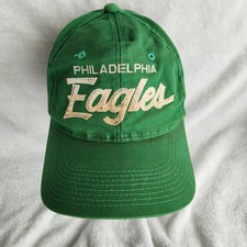 Vintage 90s Philadelphia Eagles The Twill Snapback Hat Cap Green NFL