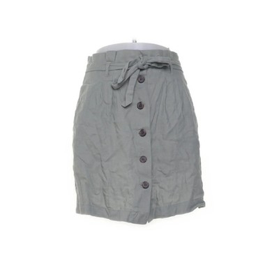 L.O.G.G by H&M, Rock, Größe: 36, Grün, Leinen/Viskose/Baumwolle, Einfarbig #Fwe