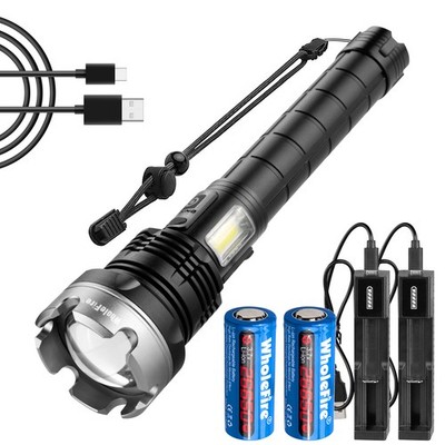 Super Bright 99000000Lumen XHP90+COB LED Flashlight Rechargeable Tactical Lights