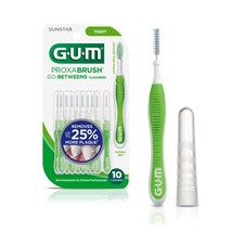 GUM Proxabrush Go-Betweens - Tight - Interdental 10 Count Pack of 1 , Red