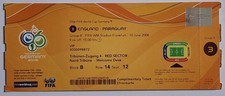World Cup : Germany 2006 : England v Paraguay 10/6/06 : VIP Ticket : BB/R14/S12