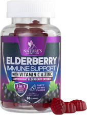 Elderberry Immune Support Gummies - 3X Strength Sambucus Elderberry Gummy with V