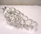 Vintage STEUBEN Glass Grapes Cluster LARGE and Mint 7" Comes w/ Original Box