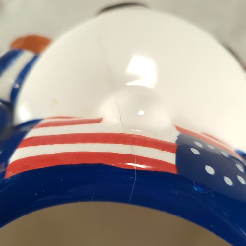 OREO Teddy Bear Cookie Jar Patriotic Flag 2002 Vintage 6th in Series Kraft Foods - Picture 3 of 18