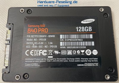 Samsung SSD 840 Pro 128GB 2,5'' SATA III 6G 256MB MZ-7PD128 MZ7PD128HAFV-0BW00