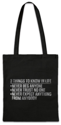 3 Things To Know In Life Stofftasche Einkaufstasche Scarface Tony Fun Montana