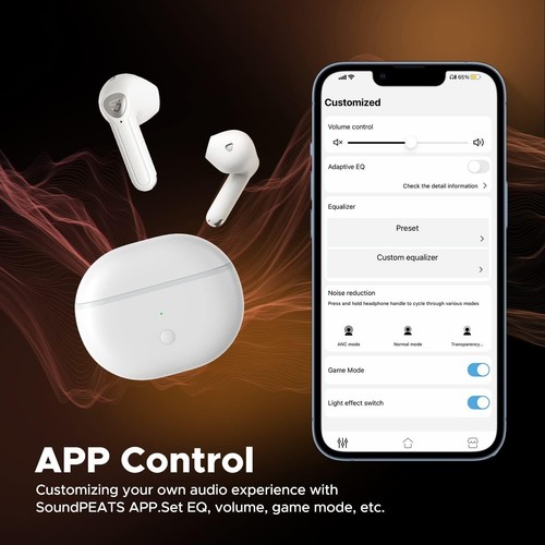 SoundPEATS Wireless Earbuds Hi-Res Audio, Air3 Deluxe HS Semi in-Ear Bluetooth - Picture 8 of 10