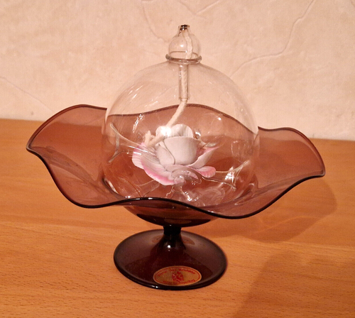 wunderschöne romantische Öl - Lampe - Greiner - Glas -Manufaktur